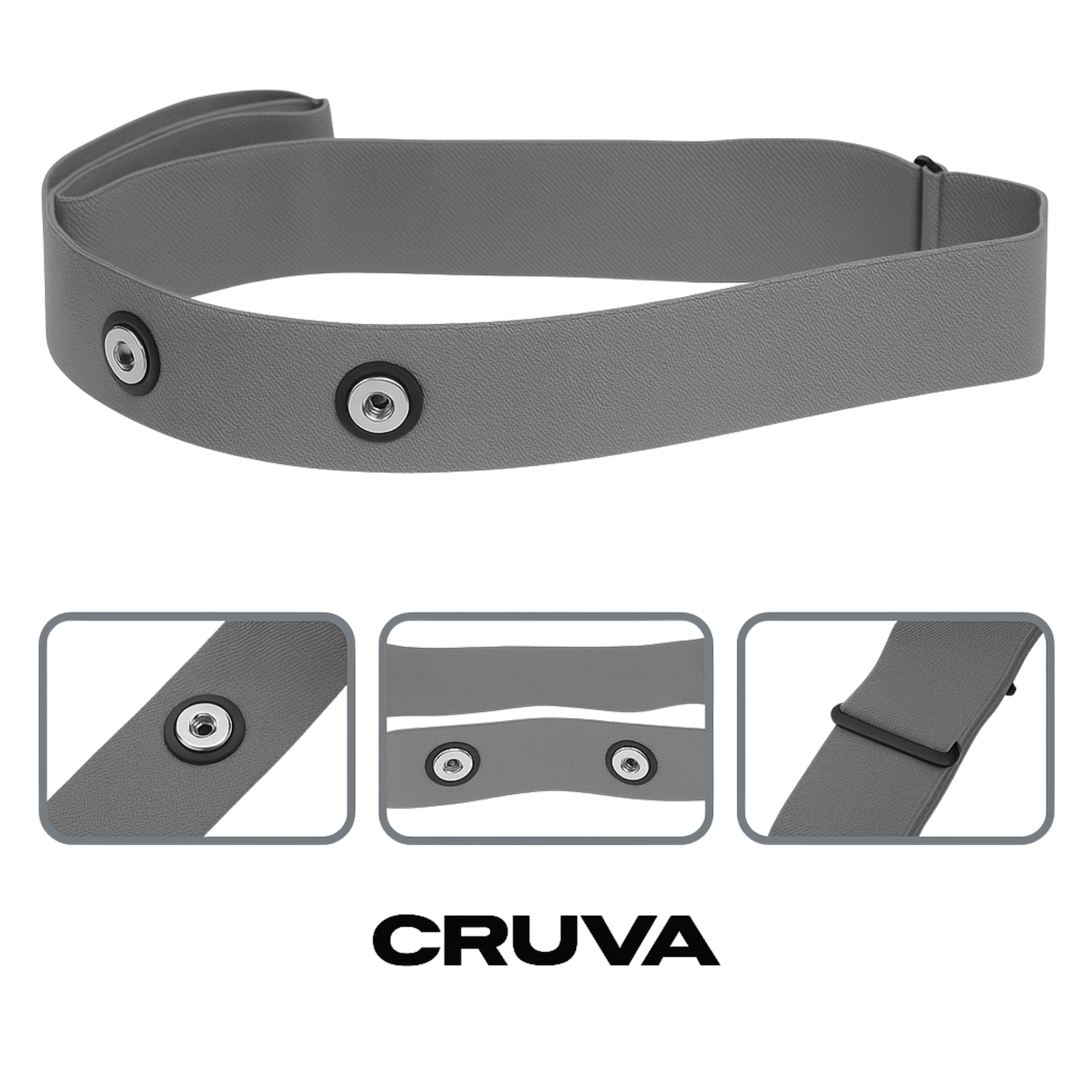 Cruva Borstband voor Hartslagmeter Grijs
