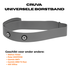 Cruva Borstband voor Hartslagmeter Grijs