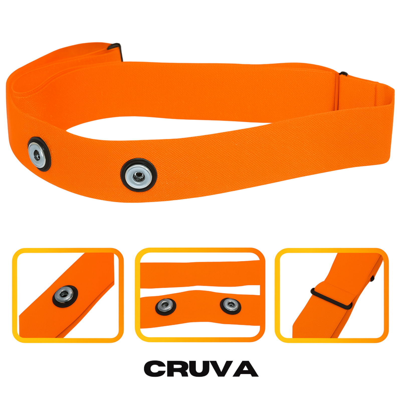 Cruva Borstband voor Hartslagmeter Oranje