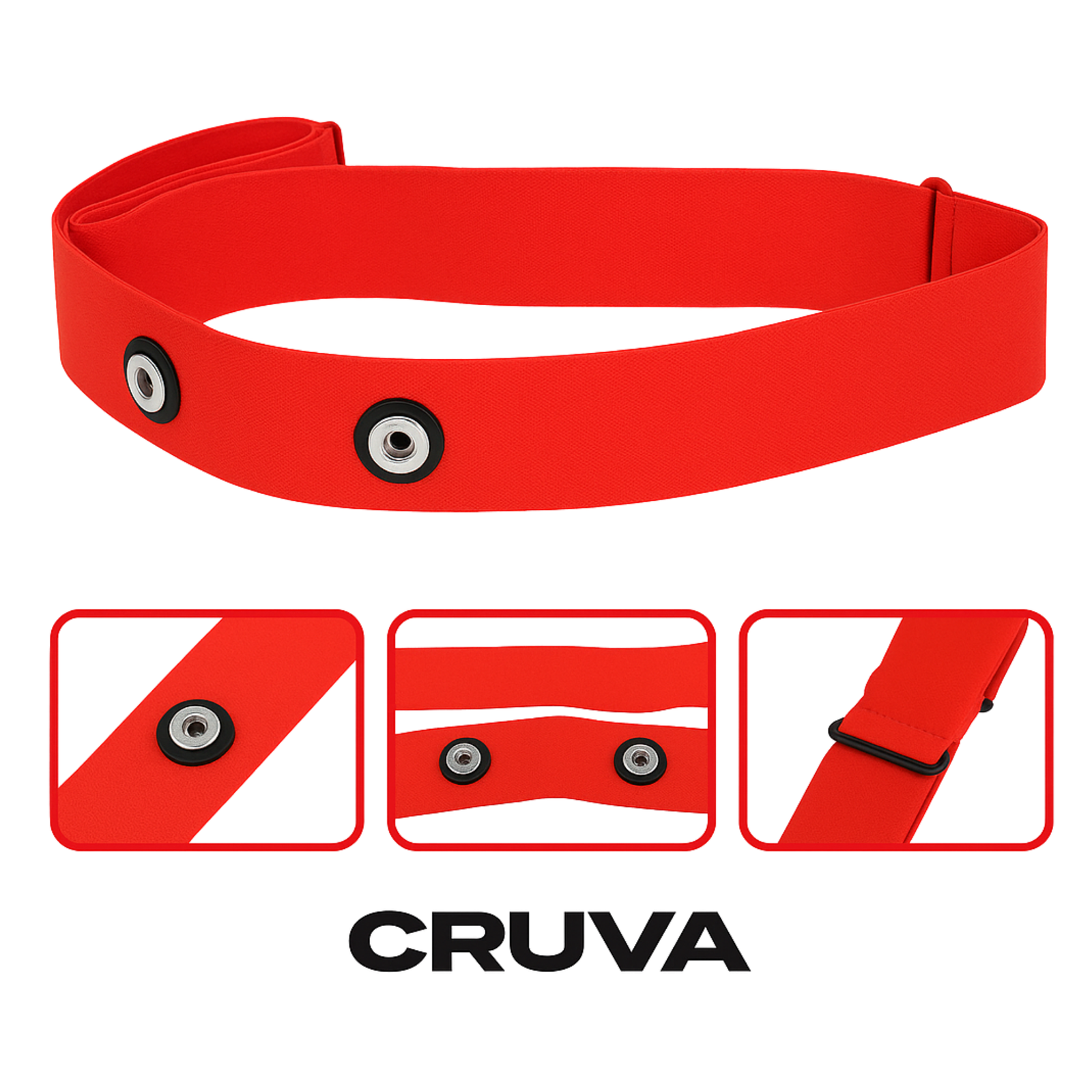 Cruva Borstband voor Hartslagmeter Rood