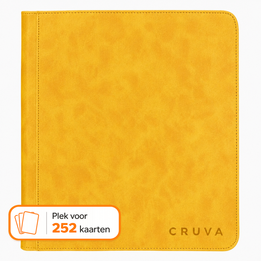 Cruva 9-Pocket Toploader Binder geel voor 252 kaarten