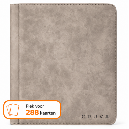 Cruva 9-Pocket Toploader Zip Binder - Grijs
