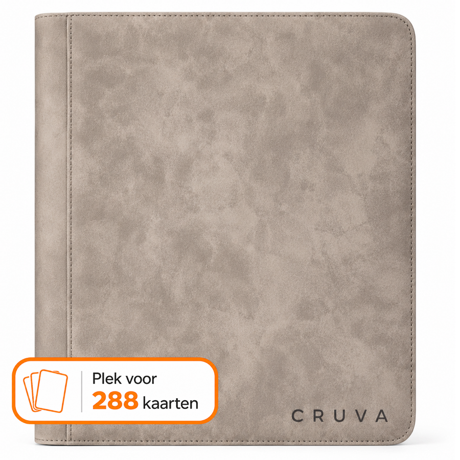 Cruva 9-Pocket Toploader Zip Binder - Grijs