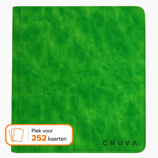 Cruva 9-Pocket Toploader Zip Binder - Groen
