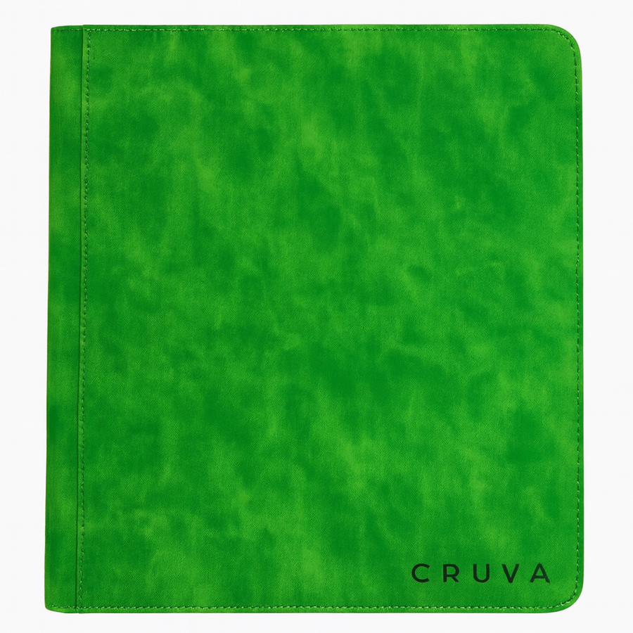 Cruva 9-Pocket Toploader Zip Binder – Groen