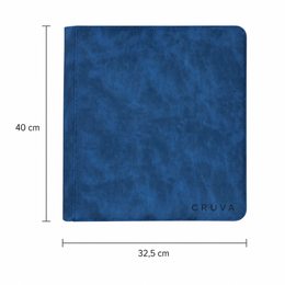 Cruva 9-Pocket Toploader Zip Binder - Blauw