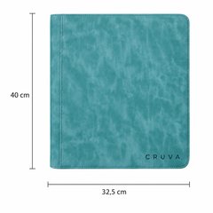 Cruva 9-Pocket Toploader Zip Binder – Lichtblauw