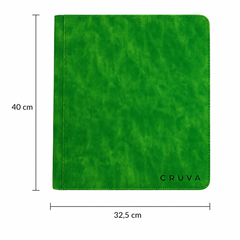 Cruva 9-Pocket Toploader Zip Binder – Groen