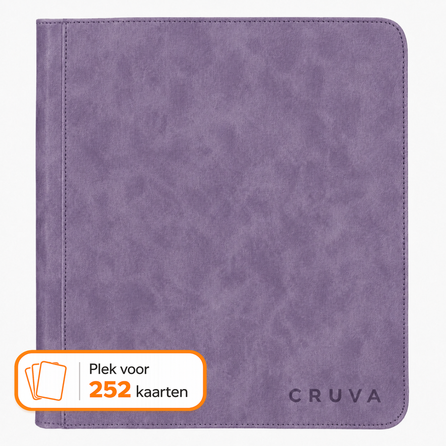Cruva 9-Pocket Toploader Binder paars voor 252 kaarten