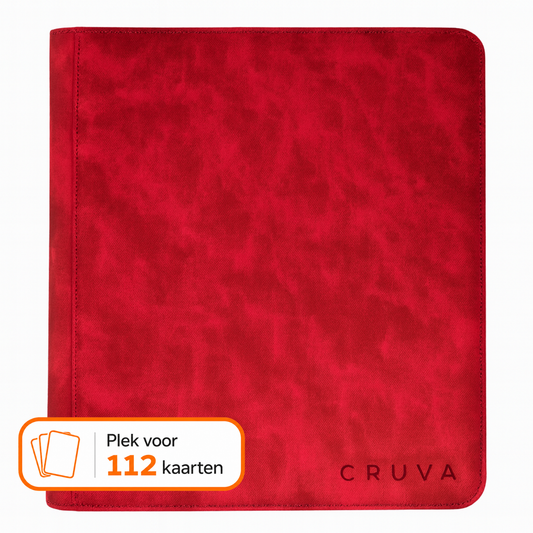 Cruva 4-Pocket Toploader Zip Binder – Rood