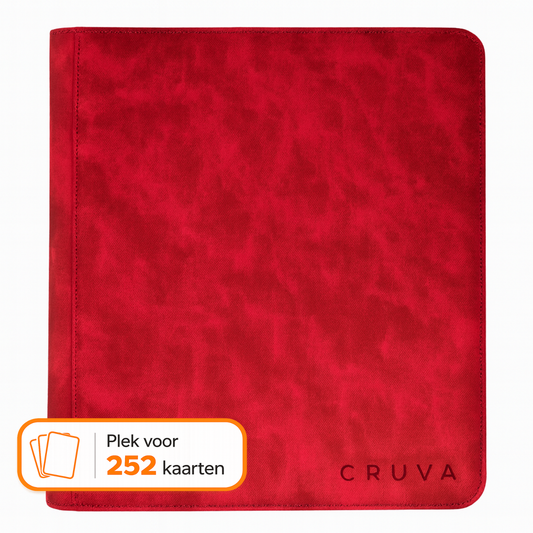 Cruva 9-Pocket Toploader Zip Binder - Rood
