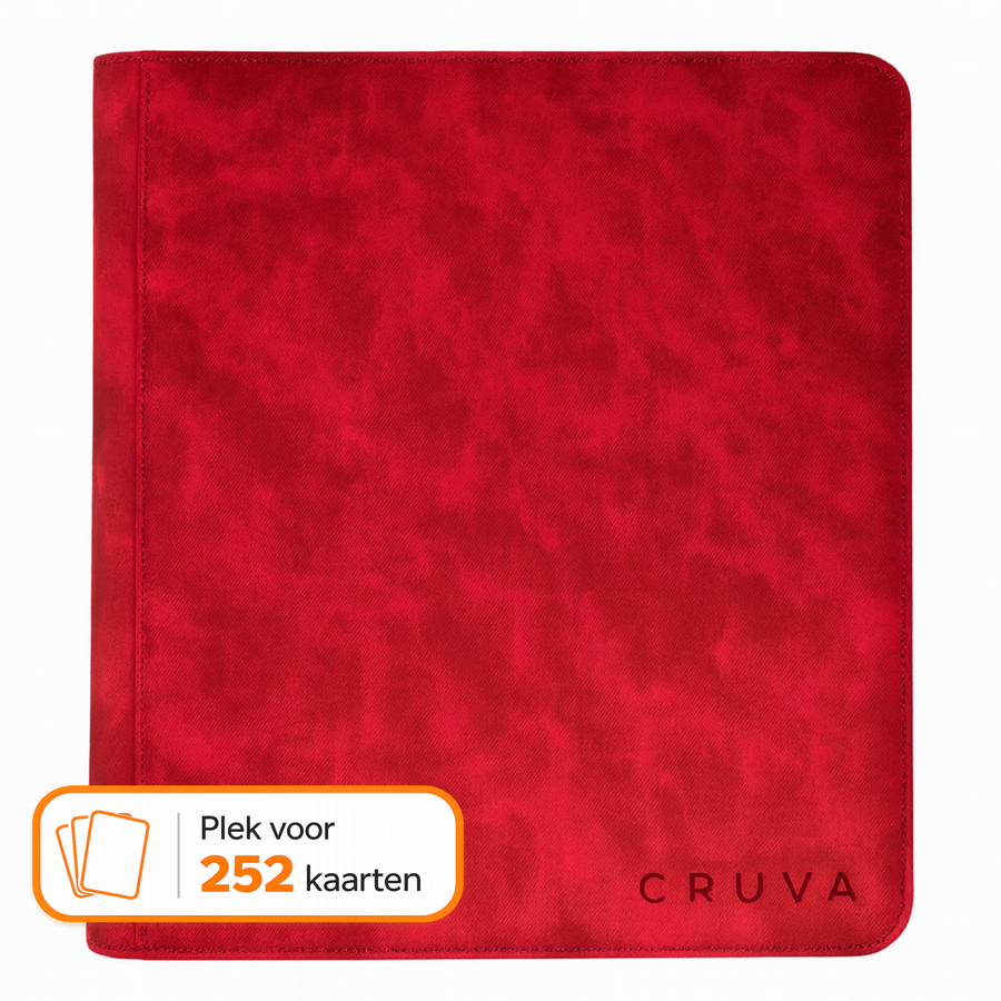 Cruva 9-Pocket Toploader Zip Binder - Rood
