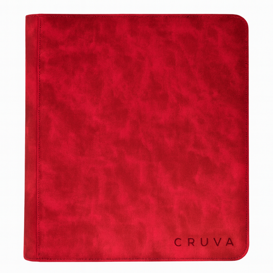 Cruva 4-Pocket Toploader Zip Binder – Rood