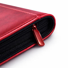 Cruva 9-Pocket Card Zip Binder – Rood