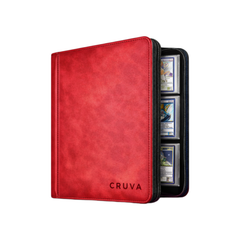 Cruva 9-Pocket Card Zip Binder – Rood