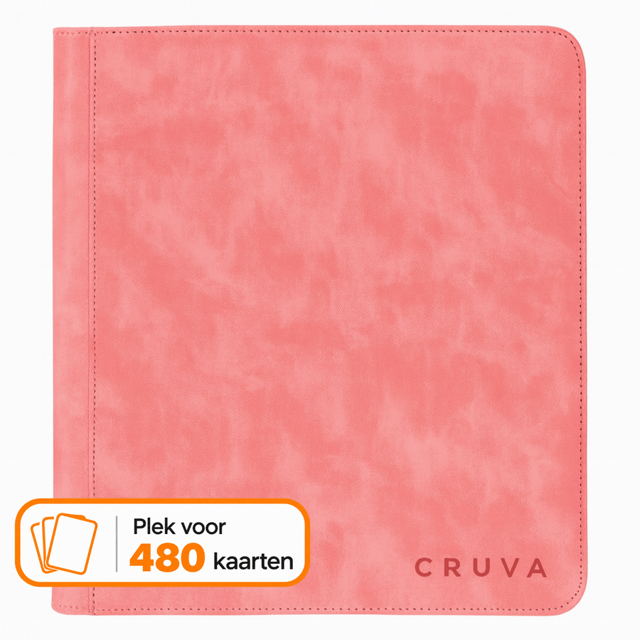Cruva 12-Pocket Card Zip Binder – Roze