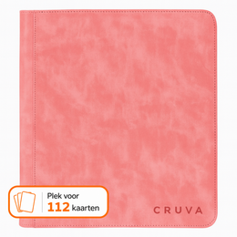 Cruva 4-Pocket Toploader Zip Binder – Roze