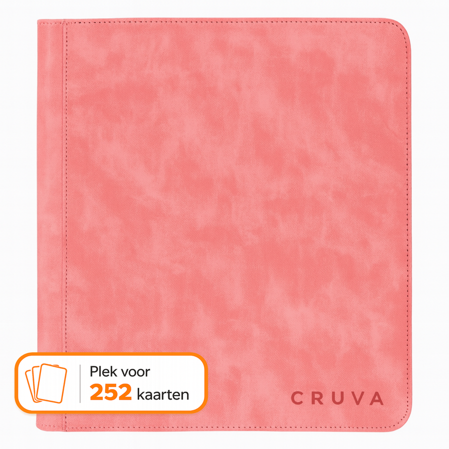 Cruva 9-Pocket Toploader Zip Binder - Roze