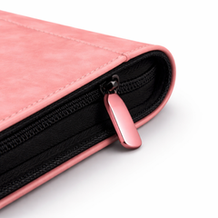 Cruva 4-Pocket Toploader Zip Binder – Roze