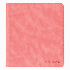 Cruva 4-Pocket Toploader Zip Binder – Roze