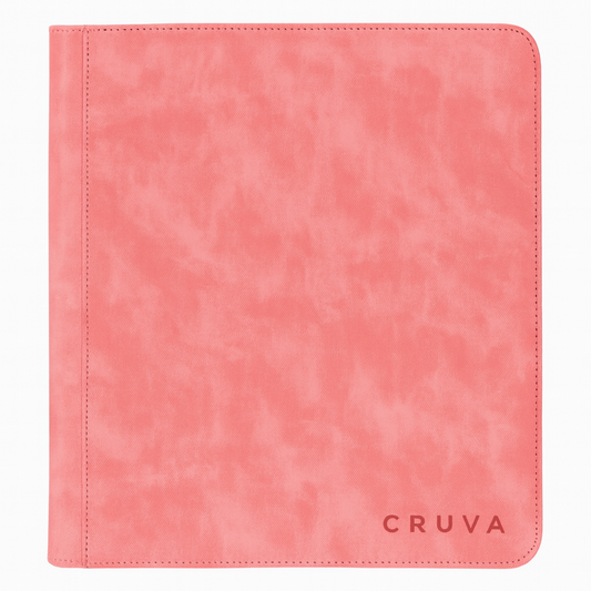 Cruva 4-Pocket Toploader Zip Binder – Roze