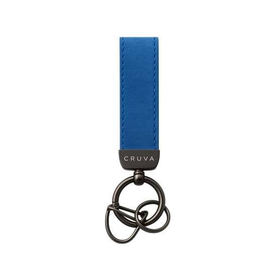 Cruva Sleutelhanger Blauw Gunmetal