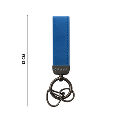 Cruva Sleutelhanger Blauw Gunmetal