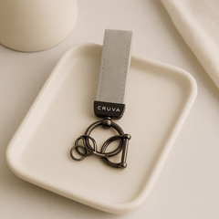 Cruva Sleutelhanger Grijs Gunmetal