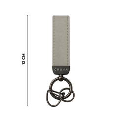 Cruva Sleutelhanger Grijs Gunmetal