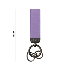 Cruva Sleutelhanger Paars Gunmetal