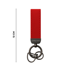 Cruva Sleutelhanger Rood Gunmetal