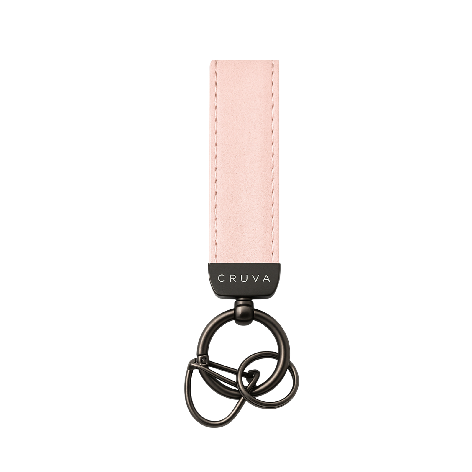 Cruva Sleutelhanger Roze Gunmetal