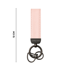 Cruva Sleutelhanger Roze Gunmetal
