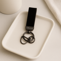 Cruva Sleutelhanger Zwart Gunmetal