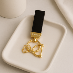 Cruva Sleutelhanger Zwart Goud