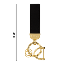 Cruva Sleutelhanger Zwart Goud