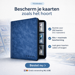 Cruva 9-Pocket Toploader Zip Binder - Blauw