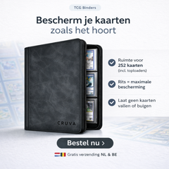 Cruva 9-Pocket Toploader Zip Binder - Zwart